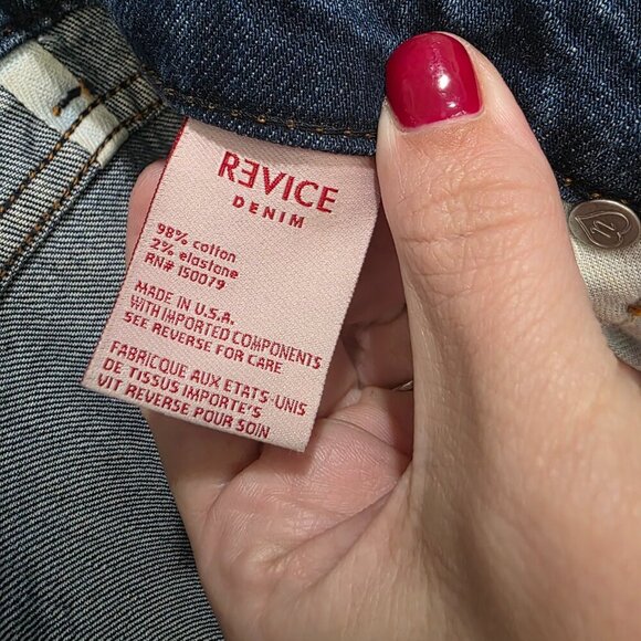 Revice Patchwork Jeans Women’s Size 28 Made in USA Straight Leg High Rise - Picture 4 of 16